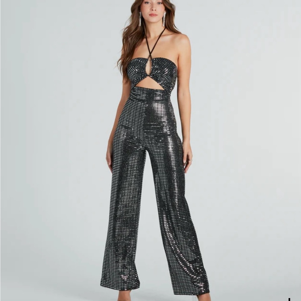 Black and silver jumpsuit